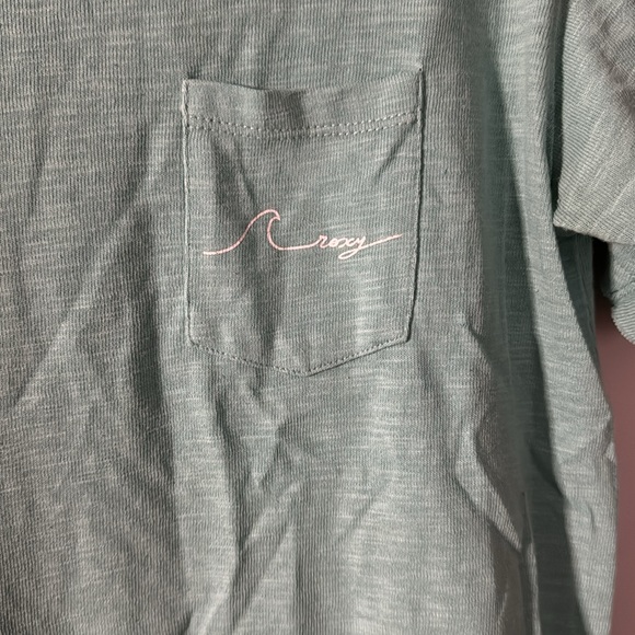 Roxy size M acqua green t shirt cotton - Picture 2 of 4